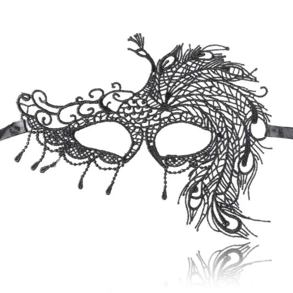 NOT FOR SALE - Lace Peacock Masquerade Mask – Rule the Night in Feathers & Flair